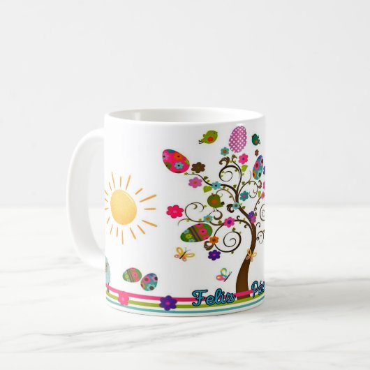 Caneca Zazzle - Páscoa Koffiemok (Voorkant links)