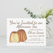 Canelé French Pastry Aftermiddag Tea Party Shower Kaart (Staand voorkant)