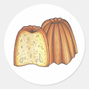 Canelé French Pastry Chef Pâtisserie Bakery Food Ronde Sticker