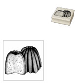 Canelé French Pastry Chef Pâtisserie Bakery Food Rubberstempel (Gestempeld)