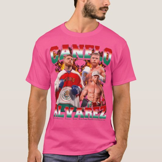 Canelo Alvarez Retro Collage T-shirt (Voorkant)