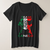 Canelo Mannen S Mexico Flag Alvarez Boxing Grote Maat T-shirt (Design voorkant)