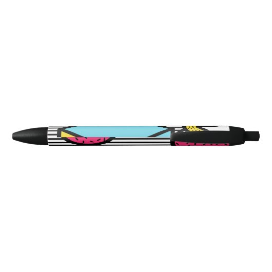 Caneta Brilho Fashion 80s e 90s v01 Zwarte Inkt Pen (Achterkant)
