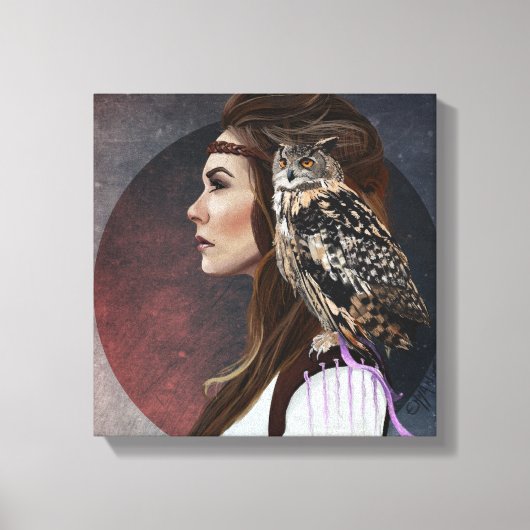 Caneva "Lady Owl" Canvas Afdruk (Voorkant)