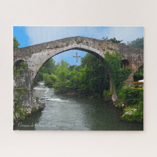 Cangas de Onis, Spanje Jigzaag Puzzle Legpuzzel (Horizontaal)