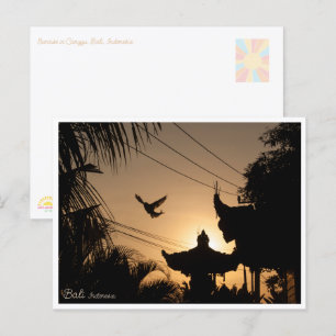 Canggu Bali Zonsopgang Tempel – Reisansichtkaart Briefkaart