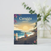 Canggu Beach Indonesië Briefkaart (Staand voorkant)