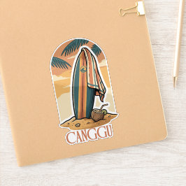 Canggu Sunset Surf – Vintage Tropical Beach Vibes Sticker