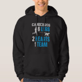 Canicross 6 Legs 2 Hearts 1 Team Dog Running Sport Hoodie (Voorkant)