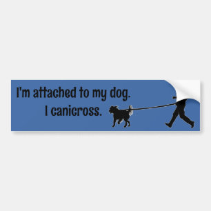 Canicross - Bevestigd aan mijn hond Bumpersticker