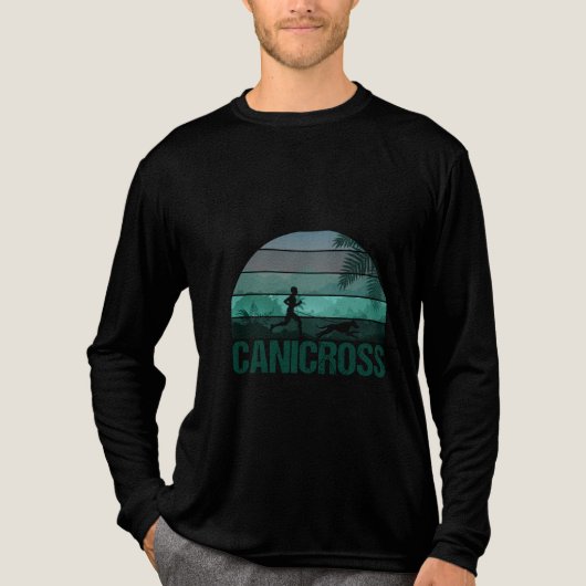 Canicross Dog Running - Running with dogs voor man Tri-Blend Shirt (Voorkant volledig)