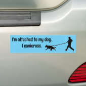 Canicross - Gehecht aan My Dog GSD Bumpersticker (Op auto)