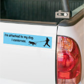 Canicross - Gehecht aan My Dog GSD Bumpersticker (Op Truck)