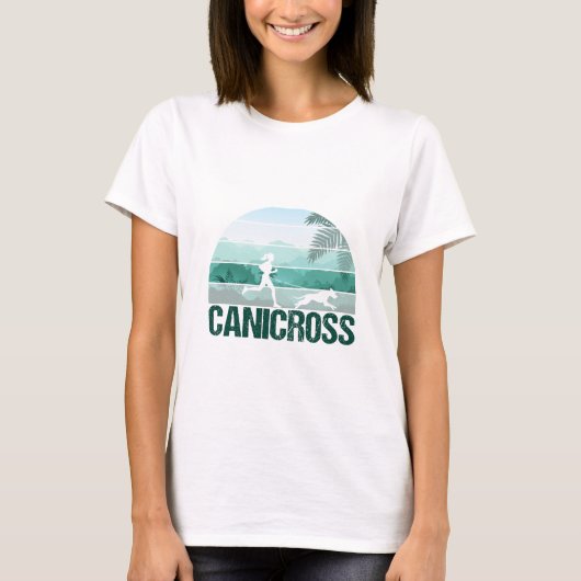 Canicross Hond Running, Running met honden voor vr T-shirt (Voorkant)