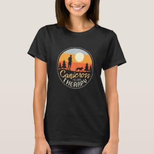 Canicross is mijn therapiefoon die sport jogging t-shirt