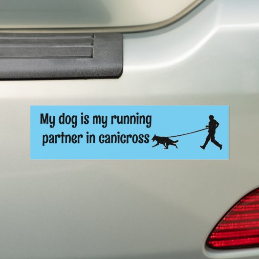 Canicross - Mijn Running Partner GSD Bumpersticker (Op auto)
