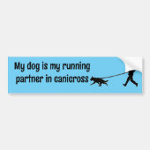 Canicross - Mijn Running Partner GSD Bumpersticker (Voorkant)