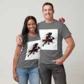 Canicross Runner Dog Silhouette Fusion Dynamic Spo T-shirt (Unisex)