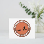Canicross Trail Runner Dog Sport Outdoor Briefkaart (Staand voorkant)