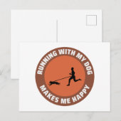 Canicross Trail Runner Dog Sport Outdoor Briefkaart (Voorkant / Achterkant)