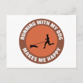 Canicross Trail Runner Dog Sport Outdoor Briefkaart (Voorkant)