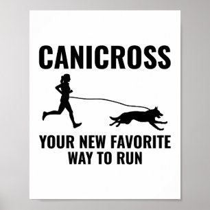 Canicross Trail Runner Dog Sport Outdoor Poster