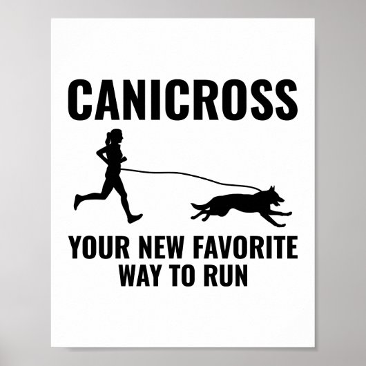 Canicross Trail Runner Dog Sport Outdoor Poster (Voorkant)