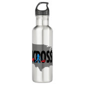 Canicross USA Map Water Bottle Waterfles (Voorkant)