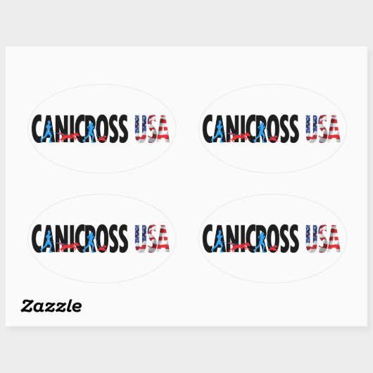 Canicross USA Ovale Sticker (Vel)