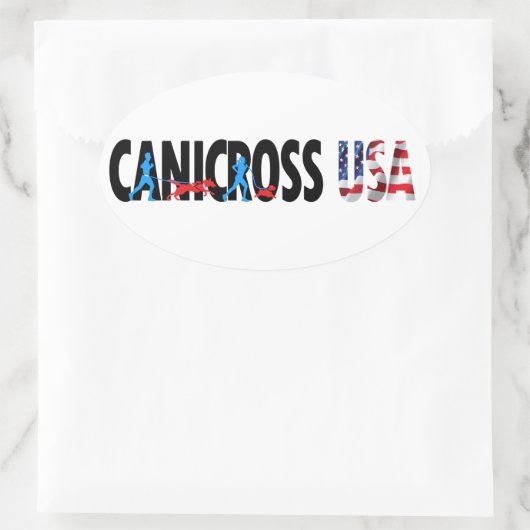 Canicross USA Ovale Sticker (Tas)