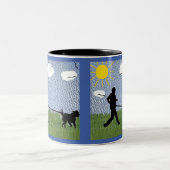 Canicross - Van het pad Tweekleurige Koffiemok (Center)