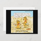 Canine Archeologen Fantastic Dig Funny Briefkaart (Voorkant / Achterkant)