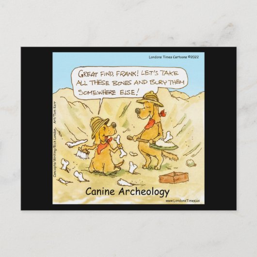 Canine Archeologen Fantastic Dig Funny Briefkaart (Voorkant)