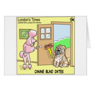 Canine Blind Dates Funny Dog Cartoon Gifts & T - s