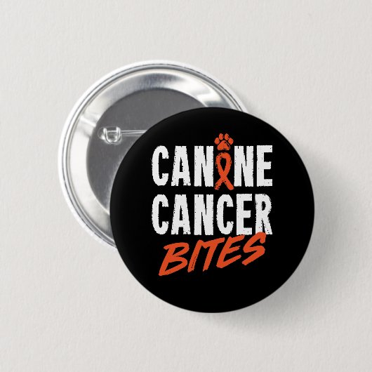 Canine Cancer Bites Ronde Button 5,7 Cm (Voorkant /achterkant)