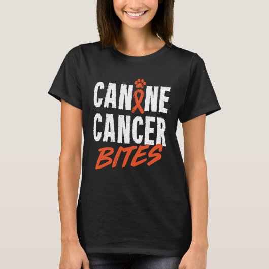 Canine Cancer Bites T-shirt (Voorkant)