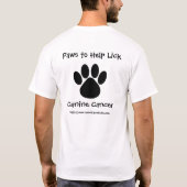 Canine Cancer Fund - White T-shirt (Achterkant)