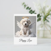 " CANINE CHERUB " BRIEFKAART (Staand voorkant)