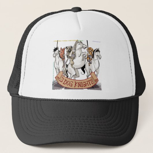 Canine Chivalry Funny Cartoon Trucker Pet (Voorkant)