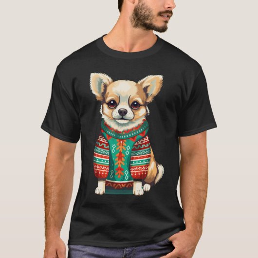 Canine Christmas Mode Fun T-shirt (Voorkant)