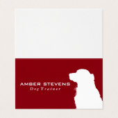 Canine close-up | Hondentraining (rood) Visitekaartje (Buitenkant ongevouwen)