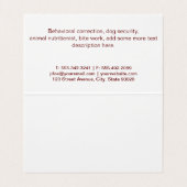 Canine close-up | Hondentraining (rood) Visitekaartje (Binnenkant ongevouwen)