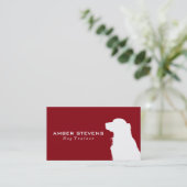 Canine close-up | Hondentraining (rood) Visitekaartje (Staand voorkant)