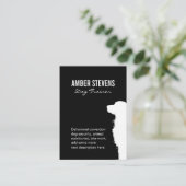 Canine close-up | Hondentraining (zwart) Visitekaartje (Staand voorkant)