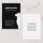 Canine close-up | Hondentraining (zwart) Visitekaartje (Voorkant / Achterkant)