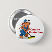 Canine custodian pin ronde button 5,7 cm (Voorkant /achterkant)
