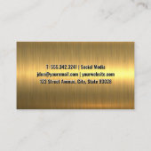 Canine Dog Logo | Goud metaal Visitekaartje (Achterkant)