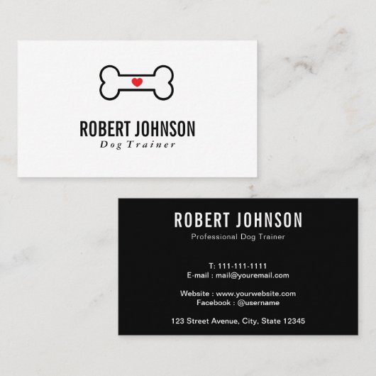 Canine | Dog-opleiding Visitekaartje (Voorkant / Achterkant)