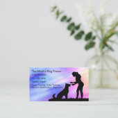 Canine Dog Trainer Visitekaartjes (Staand voorkant)