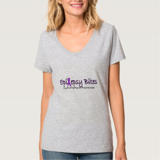 Canine Epilepsy Awareness V-Neck Tee Shirt